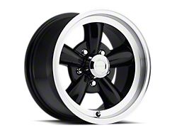 Vision Wheel Legend 5 Gloss Black Machined Wheel; 15x7; -7mm Offset (87-95 Jeep Wrangler YJ)