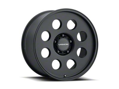 Vision Wheel Midway Satin Black Wheel; 15x10; -25mm Offset (76-86 Jeep CJ7)