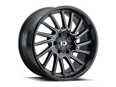 Vision Wheel Rapier Gloss Black Milled Spoke Wheel; 20x12; -51mm Offset (76-86 Jeep CJ7)