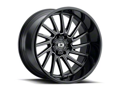 Vision Wheel Rapier Gloss Black Milled Spoke Wheel; 22x12; -51mm Offset (76-86 Jeep CJ7)