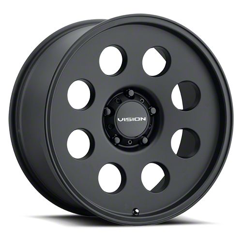 Vision Wheel Tundra Midway Satin Black 5-Lug Wheel; 18x9