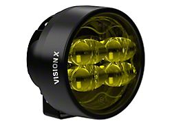 Vision X 3.50-Inch Cannon Race Series 4 LED Fog Light; Yellow (Universal; Some Adaptation May Be Required)