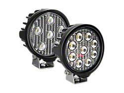 Vision X 4.30-Inch VL-Series 9-LED Round Work Light; Flood Beam (Universal; Some Adaptation May Be Required)