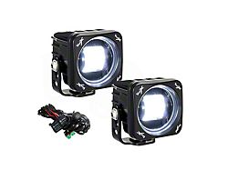 Vision X 3-Inch Multi-LED Square CG2 Light Cannon Fog Light Kit; White; Flood Beam (Universal; Some Adaptation May Be Required)