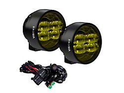 Vision X 3.50-Inch Cannon Race Series 4 LED Fog Light Kit; Yellow (Universal; Some Adaptation May Be Required)
