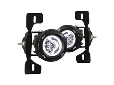 Vision X 3.70-Inch Optimus Halo LED Fog Light Kit; 15 Degree Spot Beam (13-18 Jeep Wrangler JK)