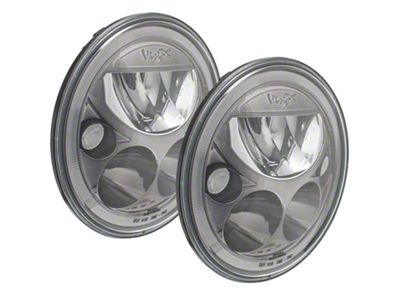 Vision X 7-Inch VX Series LED Headlight Kit with White Halo; Black Chrome Housing (07-18 Jeep Wrangler JK)
