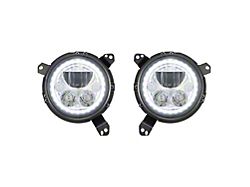 Vision X 7-Inch VX Series LED Headlight Kit with White Halo; Chrome Housing (18-26 Jeep Wrangler JL)