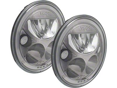 Vision X LED Headlights with Amber Halo; Black Chrome Housing; Clear Lens (07-18 Jeep Wrangler JK)