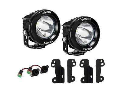 Vision X Optimus LED Fog Light Kit; 10 Degree (07-09 Jeep Wrangler JK)