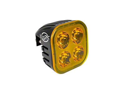 Vision X Unite Series LED Module Pod; Blackout Amber; Flood Beam (Universal; Some Adaptation May Be Required)