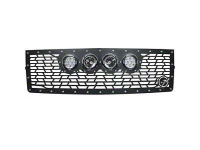 Vision X Upper Replacement Grille with 4.50-Inch CG2 Cannon LED Lights; Satin Black (16-23 Tacoma)