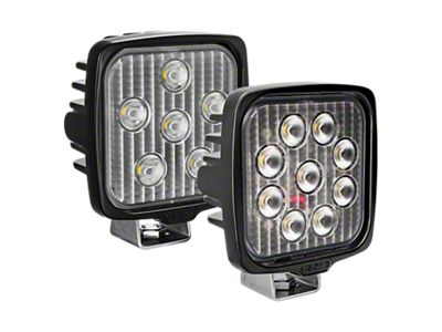 Vision X 4.30-Inch VL-Series 6-LED Square Work Light; Flood Beam (Universal; Some Adaptation May Be Required)