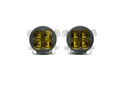Vivid Lumen Industries FNG 3 Series Fog Light Kit; Yellow (18-25 Jeep Wrangler JL Rubicon & Sahara w/ Plastic Bumper)