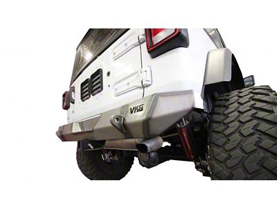 VKS Fabrication The Informant Rear Bumper; Not Pre-Drilled for Backup Sensors; Raw Steel (18-25 Jeep Wrangler JL)