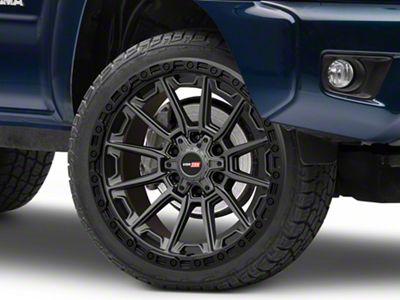 Vortek Off-Road VRT-601 Matte Titanium with Black Bead Ring 6-Lug Wheel; 22x10; -24mm Offset (05-15 Tacoma)