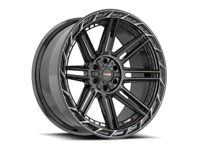 Vortek Off-Road VRP-501 Black Diamond Cut Ring with Dark Tint 6-Lug Wheel; 20x9; 0mm Offset (21-25 Bronco, Excluding Raptor)