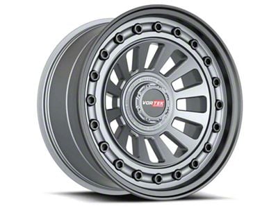 Vortek Off-Road VRD-702 Matte Gunmetal with Black Bolts and Lip 6-Lug Wheel; 17x9; -12mm Offset (24-25 Tacoma)