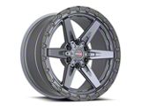 Vortek Off-Road VRT-602 Matte Titanium with Black Bead Ring 6-Lug Wheel; 18x9; 0mm Offset (24-26 Tacoma)