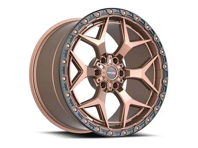 Vortek Off-Road VRT-603 Matte Bronze with Black Bead Ring 6-Lug Wheel; 17x9; 0mm Offset (24-25 Tacoma)