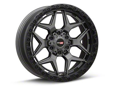 Vortek Off-Road VRT-603 Matte Titanium with Black Bead Ring 6-Lug Wheel; 17x9; 0mm Offset (24-25 Tacoma)