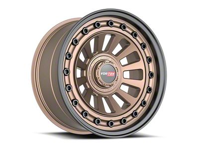 Vortek Off-Road VRD-702 Matte Bronze with Black Bolts and Lip 6-Lug Wheel; 20x9.5; 12mm Offset (25-26 4Runner)