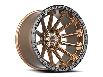 Vortek Off-Road VRT-601 Matte Bronze with Black Bead Ring 6-Lug Wheel; 17x9; -12mm Offset (25-26 4Runner)