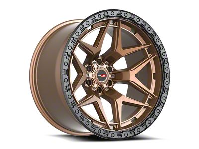 Vortek Off-Road VRT-603 Matte Bronze with Black Bead Ring 6-Lug Wheel; 20x10; -24mm Offset (25-26 4Runner)