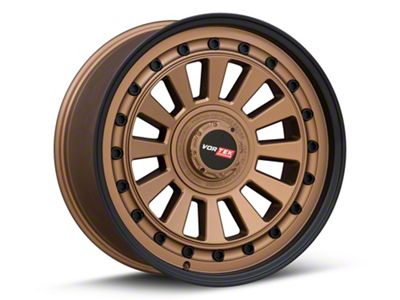 Vortek Off-Road VRD-702 Matte Bronze with Black Bolts and Lip 6-Lug Wheel; 20x9.5; 12mm Offset (03-09 4Runner)