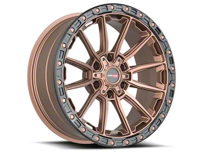 Vortek Off-Road VRT-601 Matte Bronze with Black Bead Ring 6-Lug Wheel; 17x9; 0mm Offset (03-09 4Runner)