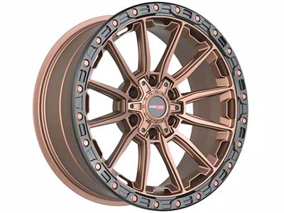 Vortek Off-Road VRT-601 Matte Bronze with Black Bead Ring 6-Lug Wheel; 22x10; -24mm Offset (03-09 4Runner)