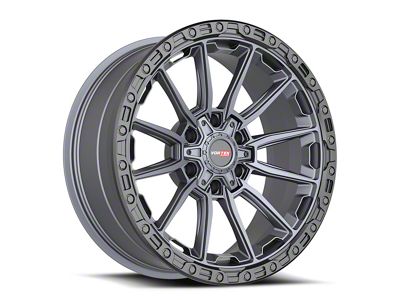 Vortek Off-Road VRT-601 Matte Titanium with Black Bead Ring 6-Lug Wheel; 17x9; -12mm Offset (03-09 4Runner)