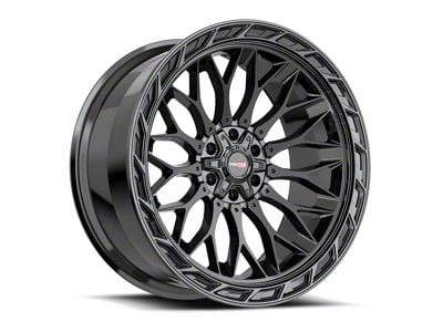 Vortek Off-Road VRP-503 Gloss Black 6-Lug Wheel; 24x11; -24mm Offset (21-25 Bronco, Excluding Raptor)