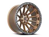Vortek Off-Road VRT-601 Matte Bronze with Black Bead Ring 6-Lug Wheel; 17x9; 12mm Offset (22-26 Bronco Raptor)