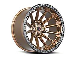 Vortek Off-Road VRT-601 Matte Bronze with Black Bead Ring 6-Lug Wheel; 24x10; -12mm Offset (21-26 Bronco, Excluding Raptor)