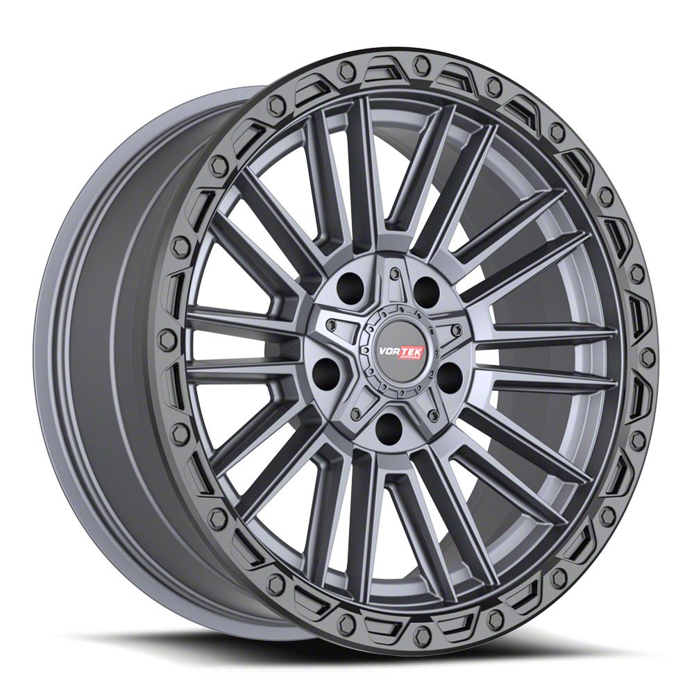 Vortek Off-Road Bronco VRT-604 Matte Titanium with Black Bead Ring 6 ...