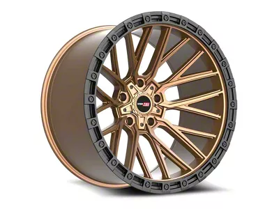 Vortek Off-Road VRT-608 Matte Bronze with Black Bead Ring Wheel; 22x12; -44mm Offset (20-25 Jeep Gladiator JT)