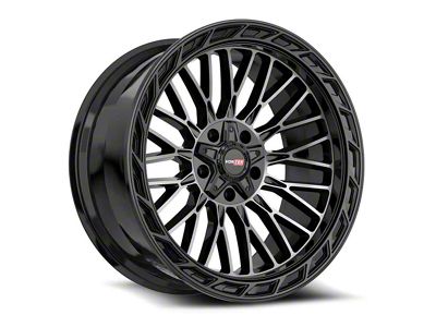 Vortek Off-Road VRP-502 Black Diamond Cut with Dark Tint Wheel; 22x10; -18mm Offset (22-25 Jeep Grand Cherokee WL)