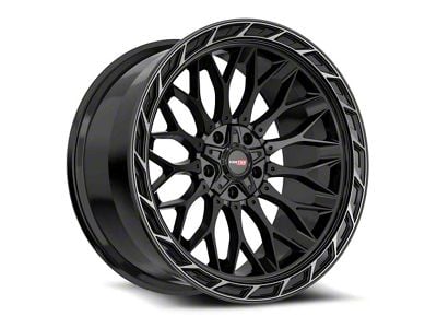 Vortek Off-Road VRP-503 All Black Center and Diamond Cut Ring with Dark Tint Wheel; 20x10; -18mm Offset (22-25 Jeep Grand Cherokee WL)