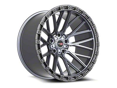 Vortek Off-Road VRT-608 Matte Titanium with Black Bead Ring Wheel; 17x9; -12mm Offset (18-25 Jeep Wrangler JL)