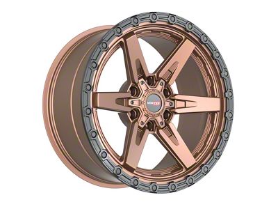 Vortek Off-Road VRT-602 Matte Bronze with Black Bead Ring 6-Lug Wheel; 18x9; -12mm Offset (24-25 Tacoma)