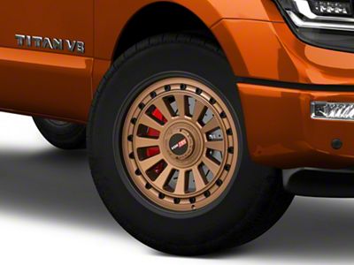 Vortek Off-Road VRD-702 Matte Bronze with Black Bolts and Lip 6-Lug Wheel; 20x9.5; 12mm Offset (17-24 Titan)