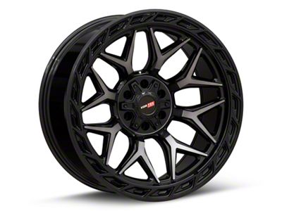 Vortek Off-Road VRP-504 Black Diamond Cut with Dark Tint 6-Lug Wheel; 22x10; -18mm Offset (17-24 Titan)