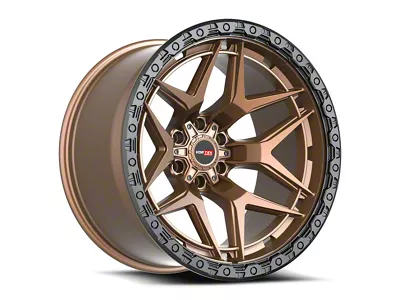 Vortek Off-Road VRT-603 Matte Bronze with Black Bead Ring 6-Lug Wheel; 22x12; -44mm Offset (04-15 Titan)
