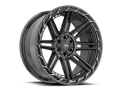 Vortek Off-Road VRP-501 Black Diamond Cut Ring with Dark Tint 6-Lug Wheel; 20x10; -18mm Offset (22-25 Tundra)