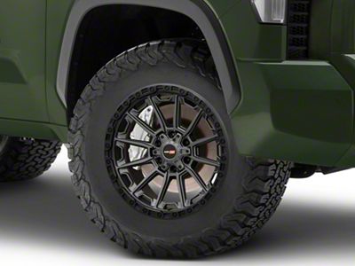 Vortek Off-Road VRT-601 Matte Titanium with Black Bead Ring 6-Lug Wheel; 18x9; -12mm Offset (22-25 Tundra)