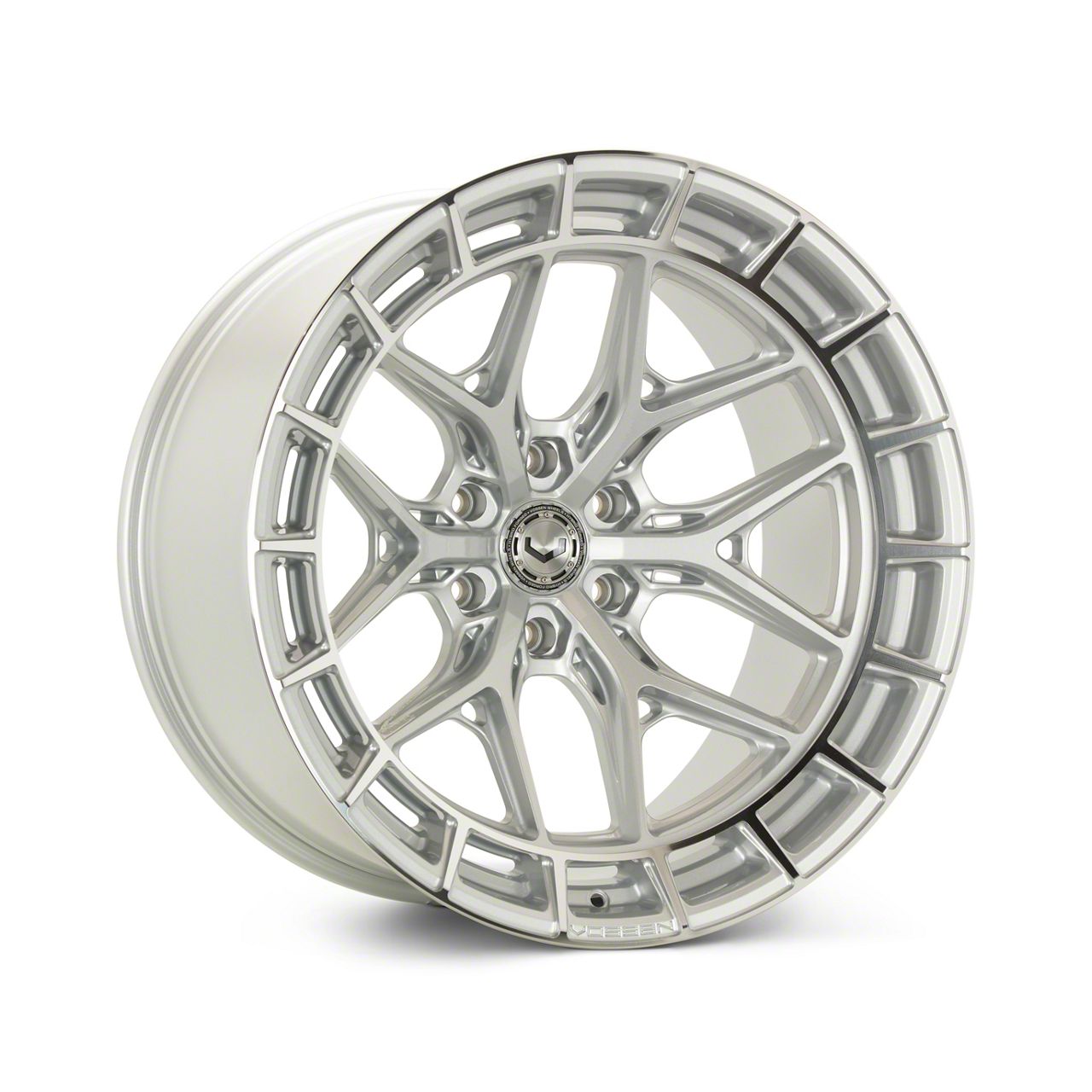 Vossen Bronco HFX-1 Deep Silver Polished 6-Lug Wheel; 24x10; 25mm