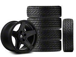 17x9 Mammoth Boulder & 33in Milestar All-Terrain Patagonia AT/R Tire Package; Set of 5 (18-25 Jeep Wrangler JL)