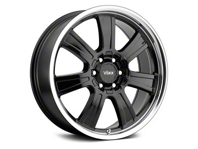 Voxx Turin Gloss Black with Mirror Machined Lip 6-Lug Wheel; 20x8.5; 39mm Offset (16-24 Titan XD)