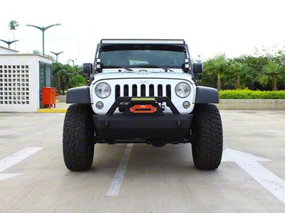 VPR 4x4 Short Front Bumper with Stinger; Bare Metal (07-18 Jeep Wrangler JK)